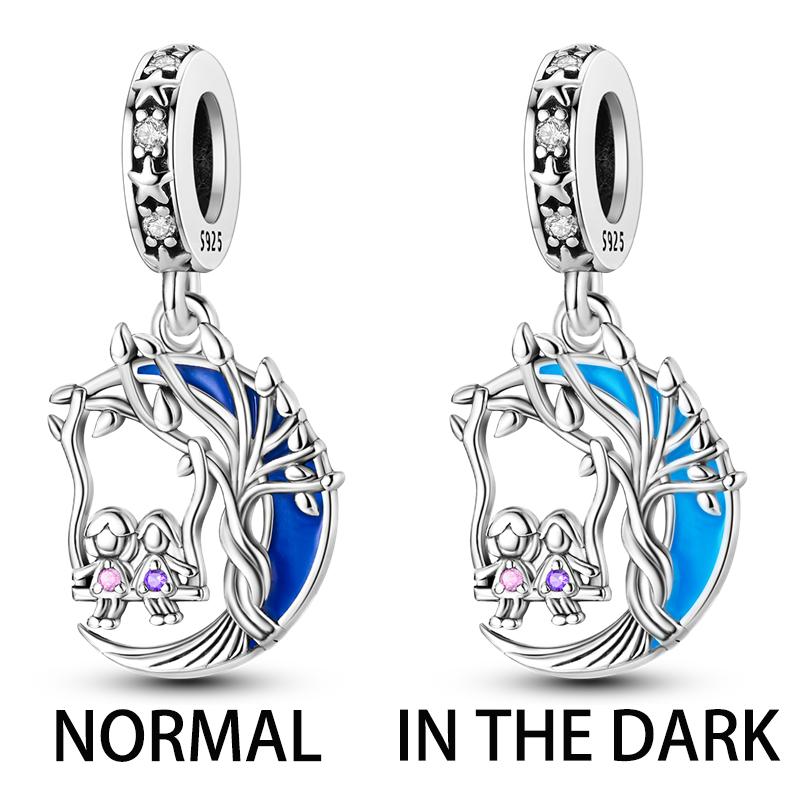 Blue Series Charms Copper Beads Butterfly Lovely Cat Heart Charms Fit Diy Original Bracelet Pendant For Women Jewelry Making