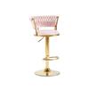 Modern High Bar Chair, Rotating Adjustable Counter Stool, Easy Clean Steel Cashier Seat, Colorful Home Backrest Bar Stool