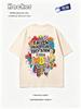 American Cartoon Graffiti Print ShortSleeved TShirt Unisex And Unisex Loose Design Feeling Half Sleeved New Trend Street
