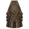 Halloween Renaissance Pirate Skirt Medieval Court Style Irregular Long Dress Party