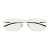 Gucci optical glasses [Available prescriptions] Movable nose pads, metal 002 (gold frame/transparent lens) 55 dust bag + glasses case (random color)