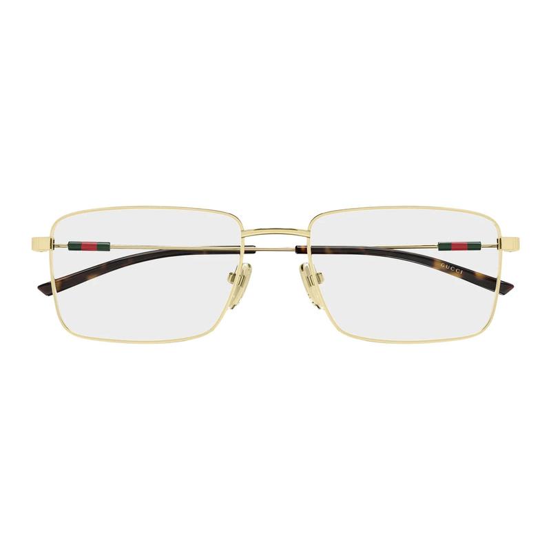 Gucci optical glasses [Available prescriptions] Movable nose pads, metal 002 (gold frame/transparent lens) 55 dust bag + glasses case (random color)