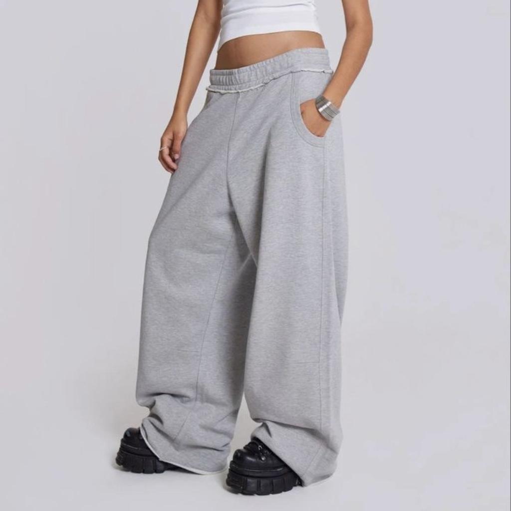 DRIPX Baggy Women Gray Sweatpants Oversized Korean Fashion Jogger Basic Pants Men Hip Hop Streetwear Casual Harajuku Trousers