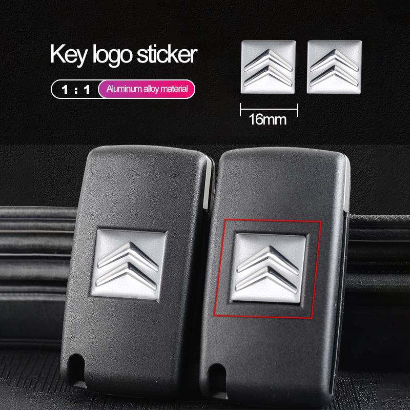 Car Metal Emblem Stickers Auto Remote Key Logo For Citroen Celysee C6 C3 C5 C1 C2 C4 Aircross Picasso Cactus Berlingo Saxo Grand akr256