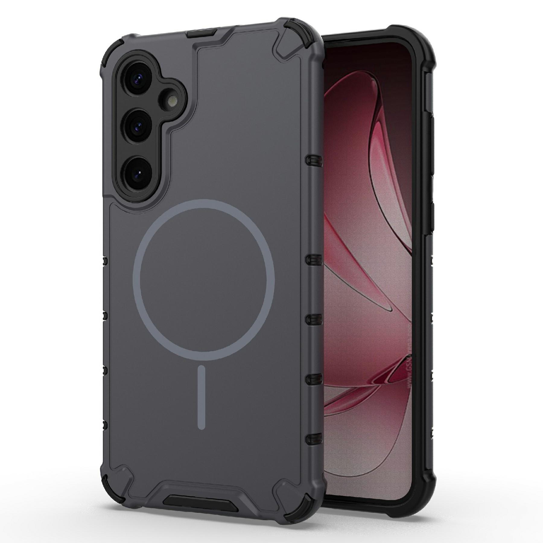 

For Samsung Galaxy A35 5G Magnetic Case Heat Dissipation Shockproof TPU+PC Phone Back Cover Grey