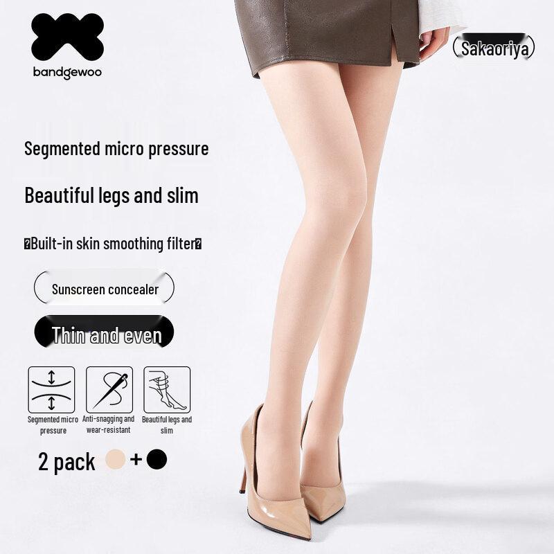 Bandgewoo Women s Seamless Ultra-Thin Anti-Snag Pantyhose F