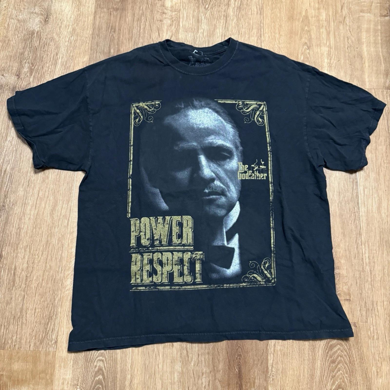 The Godfather Power Respect T T-Shirt Size XL 2007 Y2K Gangster Movie Mob Graphic 3XL