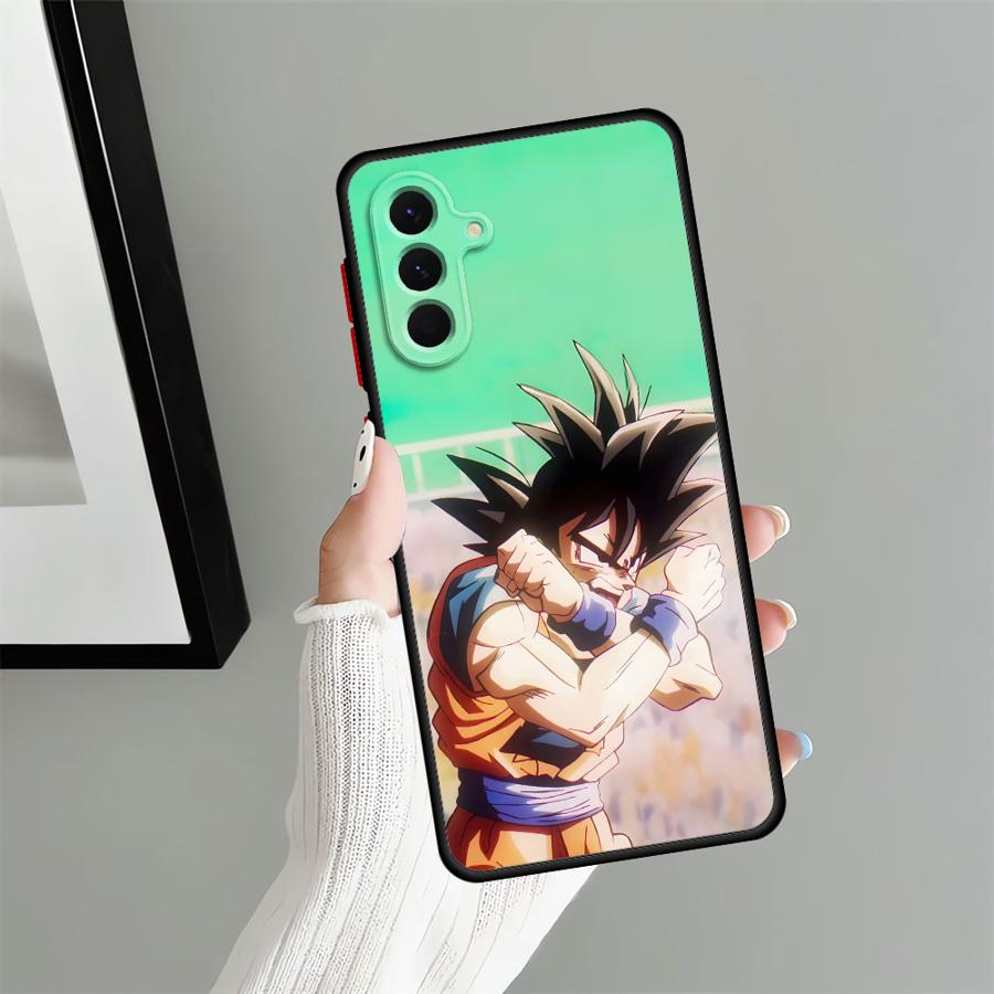 Case for Samsung Galaxy A34 A22 A24 A73 A21s A25 A26 A54 A53 A52 A56 A35 A36 Back Phone Cover Dragon Ball Color Goku