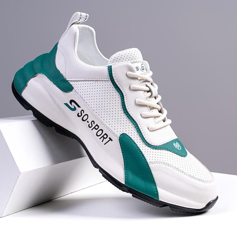 Extra large size men's shoes high-end all-inclusive sneakers spring and autumn new mesh casual shoes thick sole heightening dad shoes