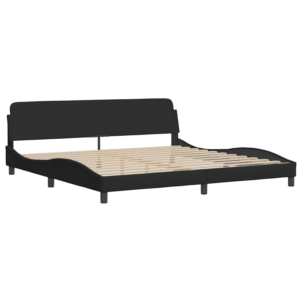 vidaXL Bettgestell "Dover" Schwarz 200x200 cm Stoff