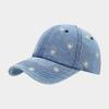 Love Embroidery Denim Baseball Cap Women's Spring Fashion Versatile Curved Rim Cap Couple Outdoor Sports Sun Hat