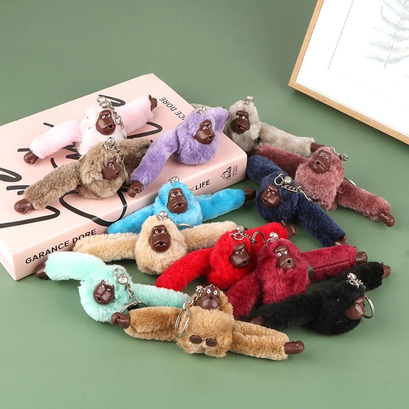 Chaveiro de Macaco de Pelúcia Fofo Pingente de Mochila Gorila Animal de Braços Longos Pingentes de Bolsa Decoração de Chaveiro Presentes de Aniversário para Adultos e Crianças