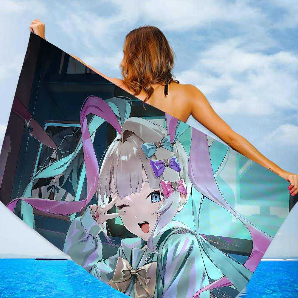 Psychological Visual Game NEEDY GIRL OVERDOSE Big Microfiber Beach Towels Quick Dry Towel Sand Beach Towels Pool Towel