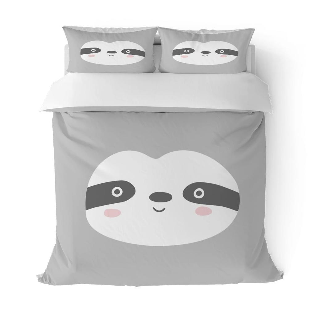 Sloth Starry Sky Duvet Set Three-Piece Children'S Room Decorative Bedding Set