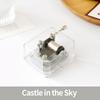 1pc Mini Creative Acrylic Music Box Hand Windup Metal Movement Octave Box Transparent Birthday Valentine's Day New Year Gift