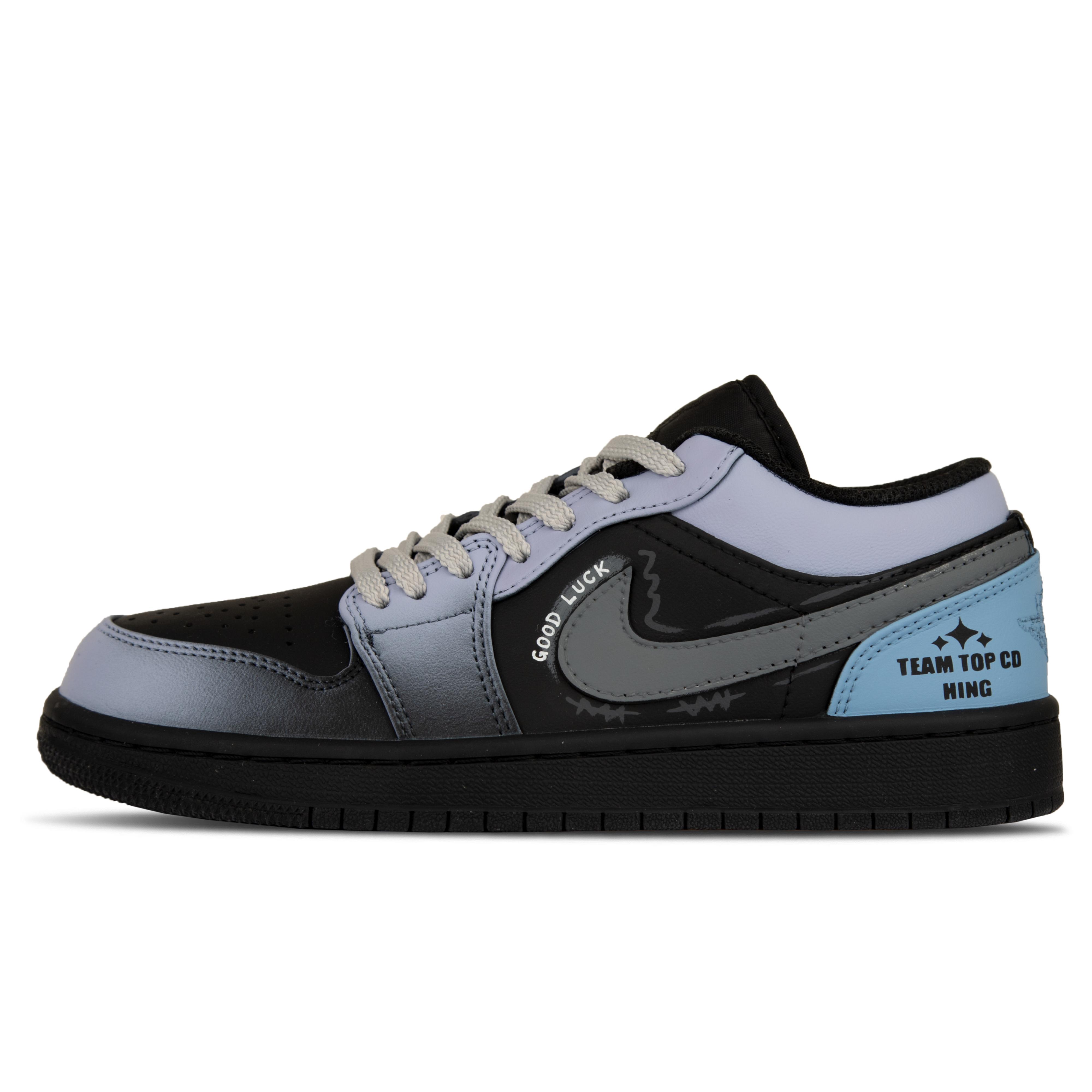 

Jordan Air Jordan 1 Cushioning Low top Vintage Basketball Shoes Unisex Black HV5968-001(Team1251) 36