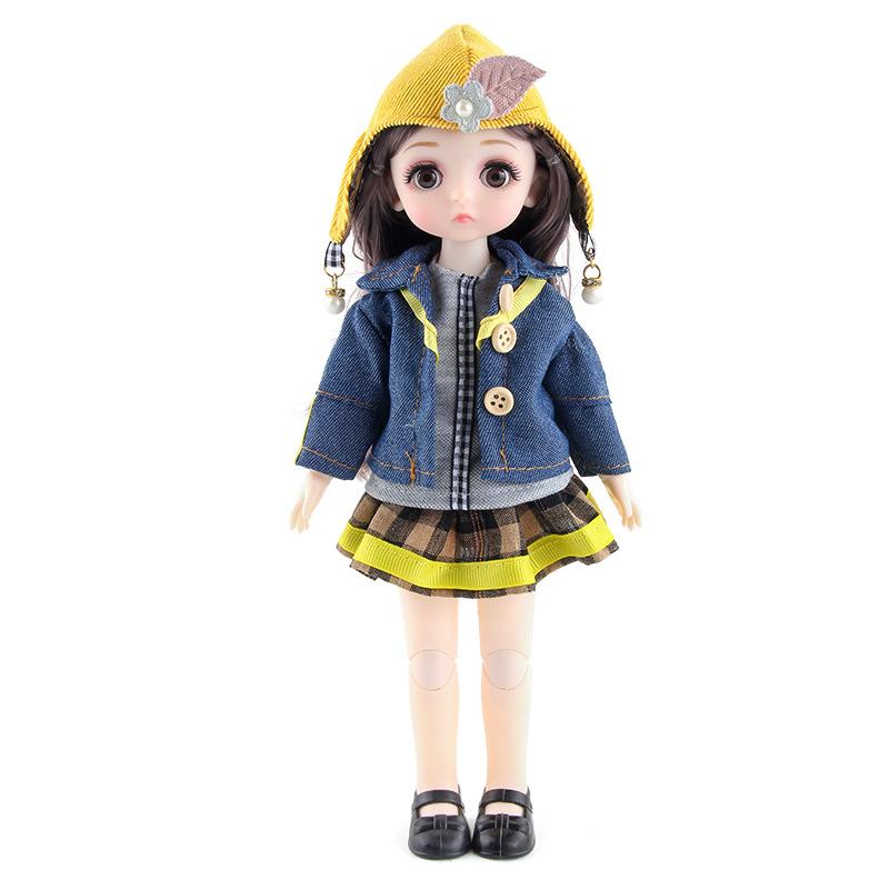 Muñeca de Vinilo Constelación Niña Juguete 13 Articulaciones Vestir Muñeca Libra Princesa Caja de Regalo Grande