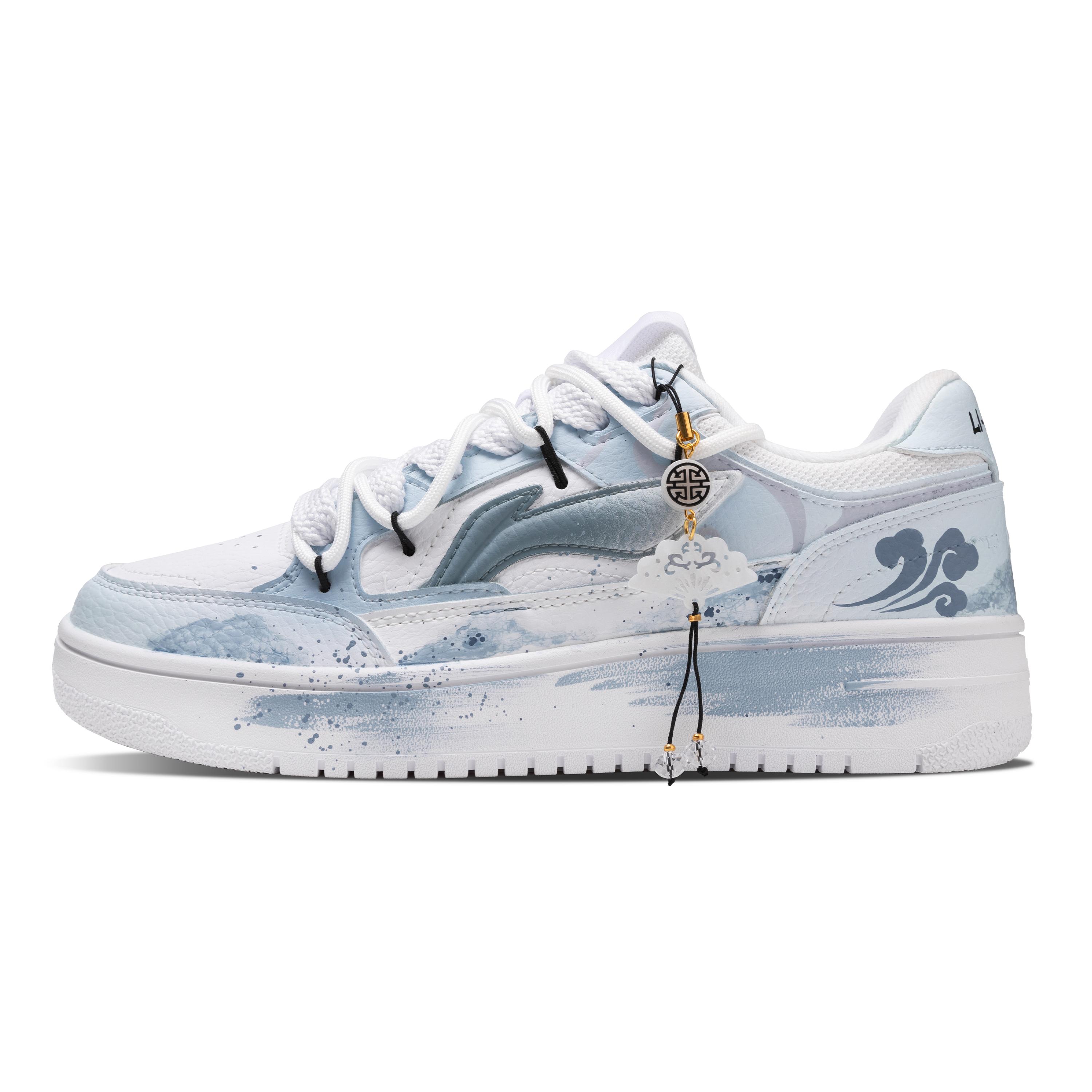 

Li Ning Tianji Скользкие Устойчивые Амортизирующие Износостойкие Низкие Скейтборд Обувь Мужские Белый Синий AGCU095-5(Команда947-) 41