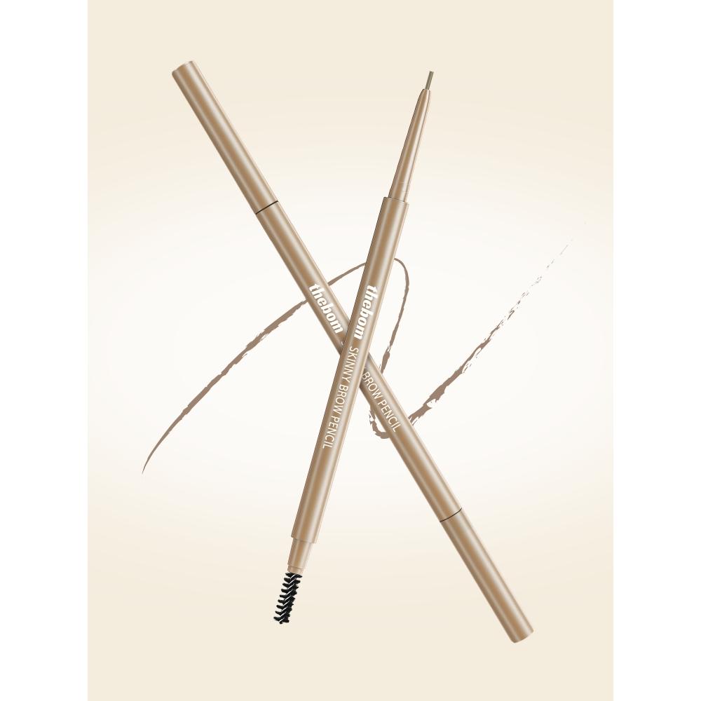 Daiso [04 Тауповый Бежевый] Тонкий Карандаш для Бровей The Bom