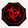 1pc Biohazard Symbol Warning Sign Umbrella with Plastic Handle,Suitable for All Seasons Home Travel Outdoor UmbrellaM1003
