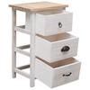 Side Table Cabinet 35 X 25 X 57 Cm Solid Paulownia Wood