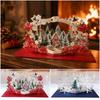 Multicolor Christmas Blessing Cards Flower Basket Christmas Cards  Christmas Supplies