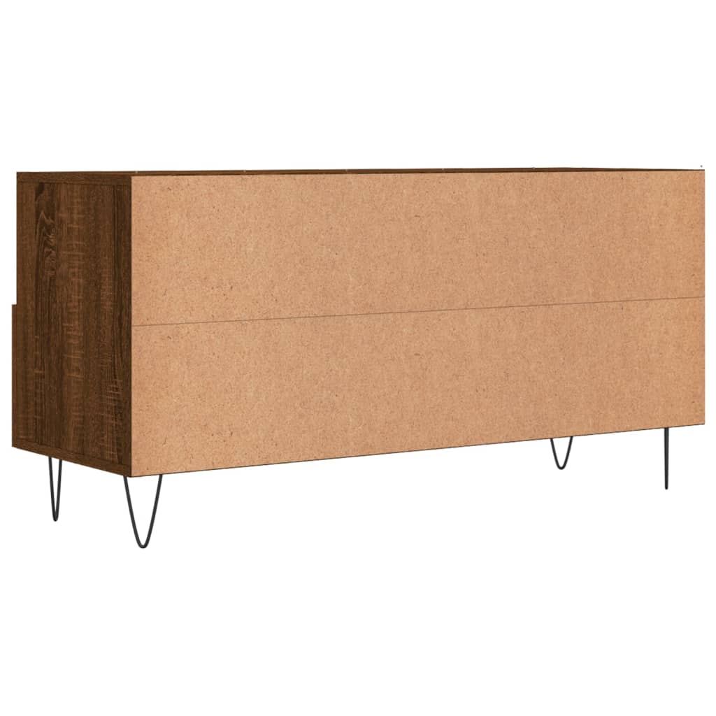 TV Stand Brown Oak Effect 102 x 36 x 50 cm Particleboard