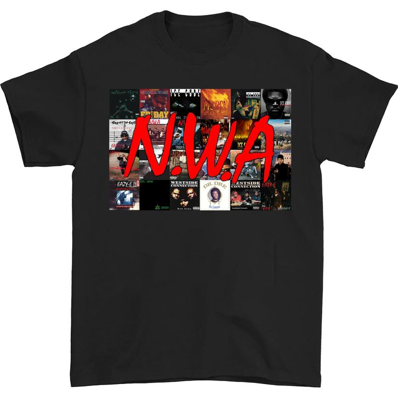 HOT NEW NWA Rappers Unisex T-Shirt Black Tee Graphic Tee L