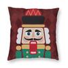 Nutcracker Doll Print Sofa Cushion Cover Pillowcase Home Decoration Party Car Bedding