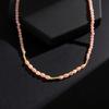 EFFIE QUEEN 925 Sterling Silver 14K Gold Choker Necklace Natural Freshwater Pearl With Pink Opal Natural Stone Series Gift MPN05