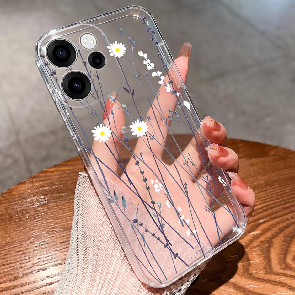 For OPPO Reno 15F 15 Pro Cases Brilliant Flower Kitten Fall Prevention Portable Clear Back Cover For reno15pro reno15f Funda