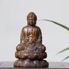 Miniature Shakyamuni Buddha Statue, Wood Carving, Seated Shakyamuni Buddha Statue, Buddha Sculpture, Buddha, Buddha, Principal Buddha Statue for Buddh
