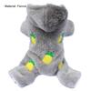 Hunde-Pyjama mit Kapuze, alle abgestimmten Flanell-Plüsch-Haustier-Outfits, Onesie, Mantelzubehör
