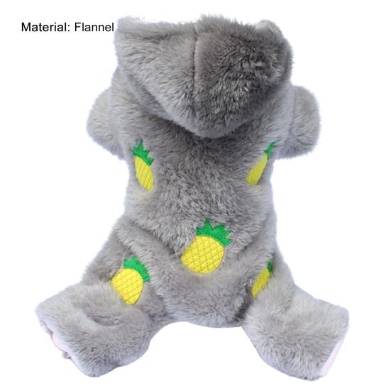 Hunde-Pyjama mit Kapuze, alle abgestimmten Flanell-Plüsch-Haustier-Outfits, Onesie, Mantelzubehör