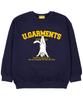 UNION GARMENTS Headstand Cat French Oversized Sweatshirt Navy