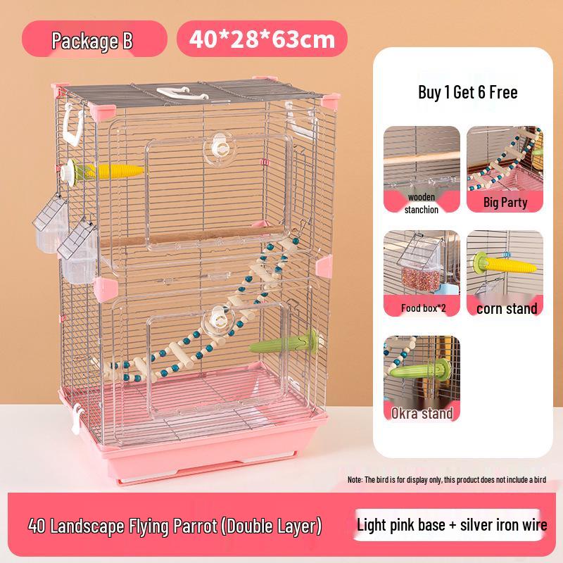 

Акрилова клітка для папуг та хвилястих папужок: Велика декоративна вілла для корели, амадини та інших