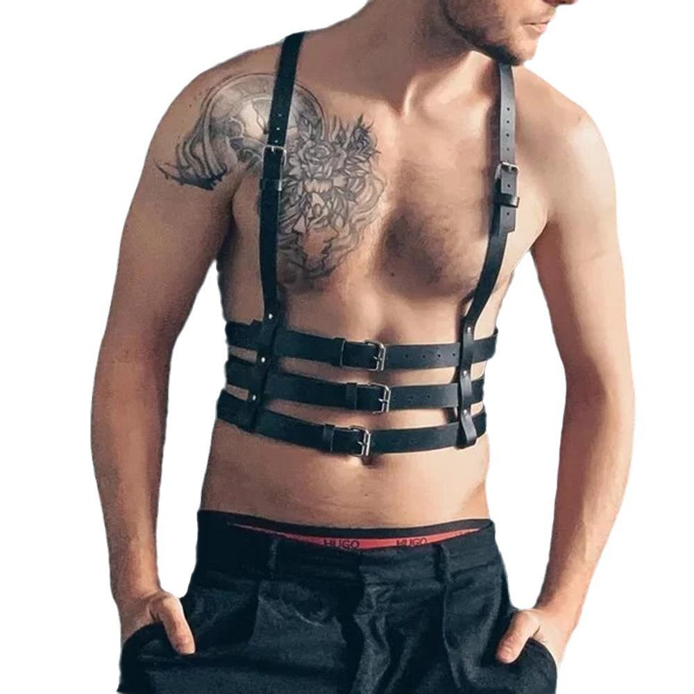 Shapewear aus Leder mit Schultergurt für Herren SM