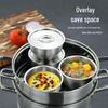 304 Stainless Steel Steaming Bowl with Lid