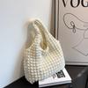 Korean Version Autumn and Winter Small Fresh Pleated Large Capacity Bubble Bag Handbag Women's New Fashion Hand Carry Tote Bag