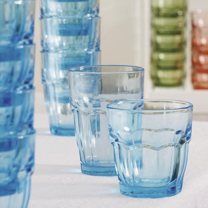 Verre - Bormioli Rocco - Rock Bar - 370 Ml - Bleu - 24 Unités