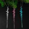 12Pcs Snow Beads Star Drop Ornaments Acrylic Xmas Tree Embellishment  for Christmas