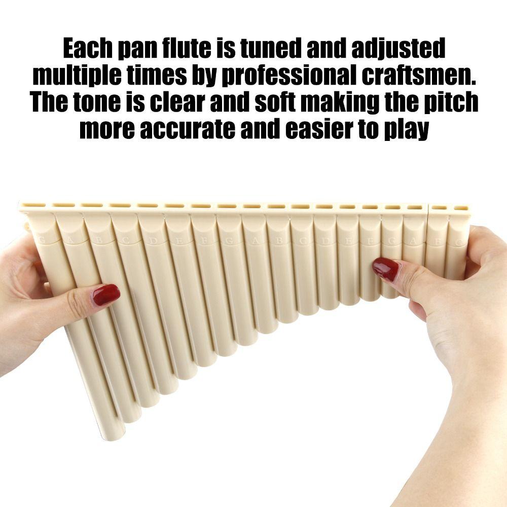 18 Pipes Pan Flute Portable Wind Instrument Beginner Friendly C Scale Panpipe Practice Instrument