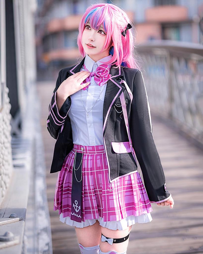 [Milky Time] Hololive Minato Aqua Cosplay Halloween VTuber New Costume Uniform (Jacket Version)