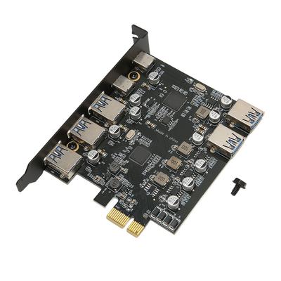 Carte d'extension PCI E vers USB 7 ports 5 Gbit/s Carte PCI Express USB avec 2 ports USB 3.0 arrière pour