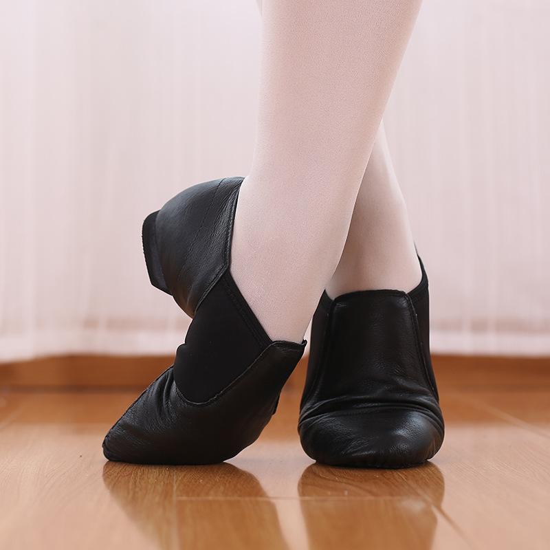 Genuine Leather Jazz Dance Shoes For Girls Brown Black Anti-Slip Jazz Shoes Adult Dance Sneakers High Quality Jazz Shoes