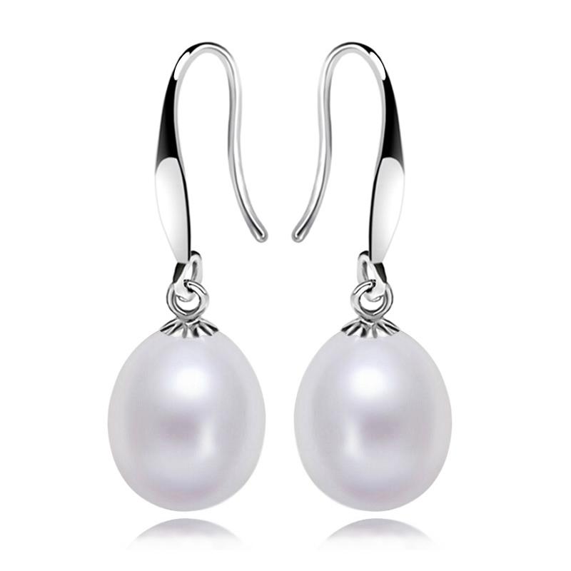 

Real Freshwater Gray Pearl Earrings For Women,Gorgeous 925 Silver Black Natural Pearl Earring Wife Mother Birthday Gift