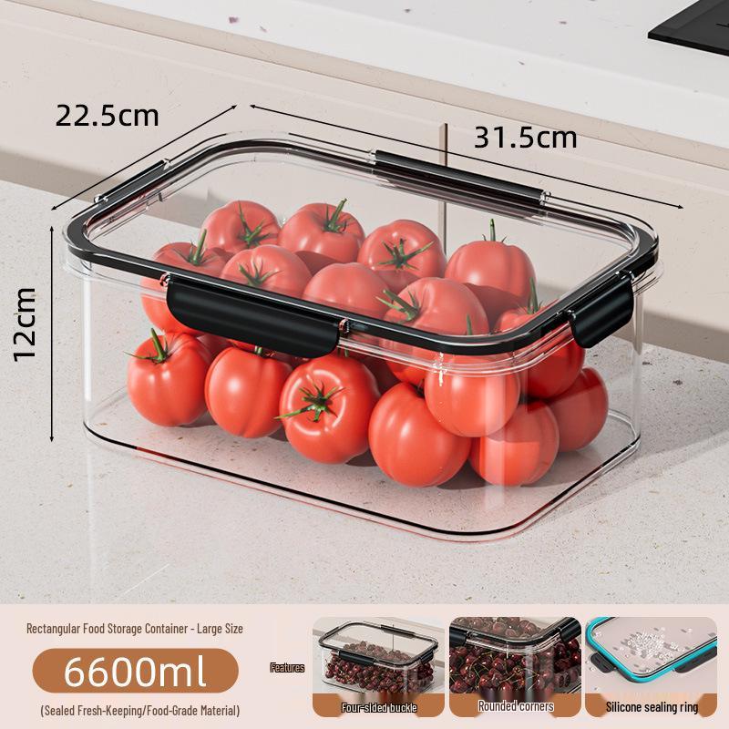 Large Capacity Transparent Food-Grade Storage Box for Fridge & Freezer