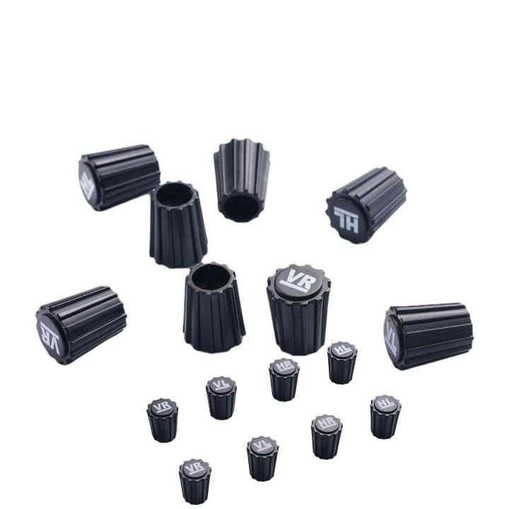 8/16PCS Tyre Tire Valve Stem Caps Dustproof Wheel Air Valve Cover With VR VL HR HL Printing ABS Plastic Valve Caps Car Accessory
