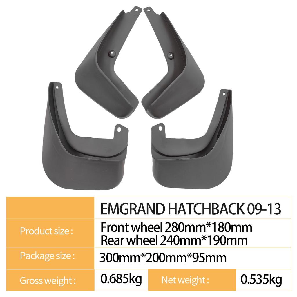 Geely Emgrand Hatchback 2009-2013 Tire Mudguards