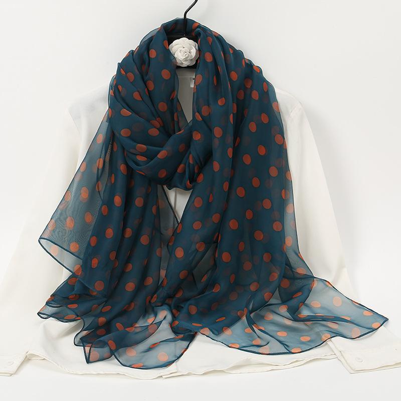 Silk Scarf for Women In Summer Beach Vacation Beach Towel Korean Style Fashion Printed Scarf Soft Yarn Protection Big Shawl